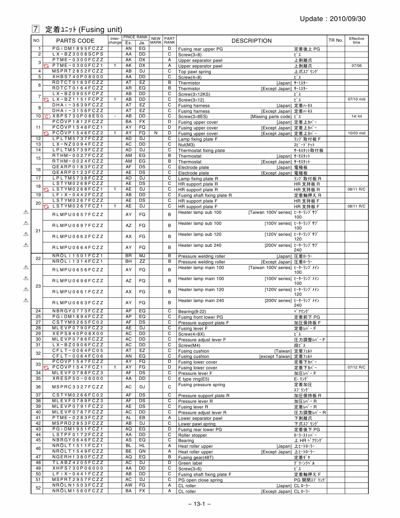 SHARP MX M350 M450 N U Parts Manual-3